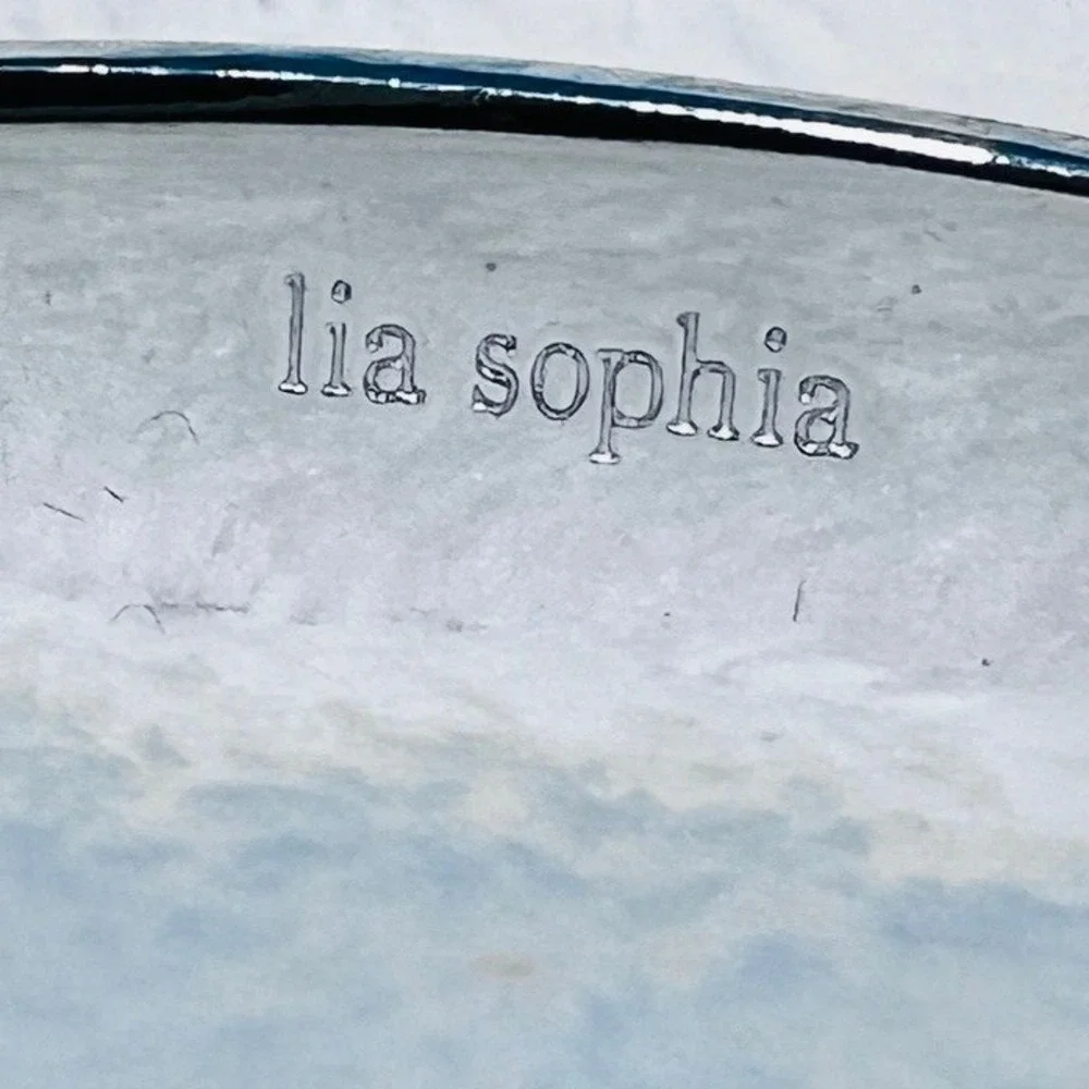 Hope‎ Cuff Bracelet Safety Chain Silver Tone Lia Sophia